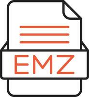 EMZ File Format Vector Icon