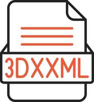 3DXXML File Format Vector Icon