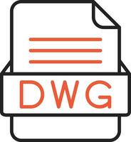 DWG File Format Vector Icon