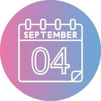 4 September Vector Icon