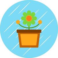 Flower Pot Vector Icon Design