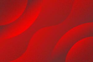 Abstract Red wave Background with halftone dots vector