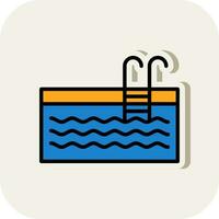 Swimming Pool Vector Icon Design