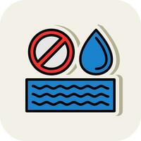 No agua vector icono diseño