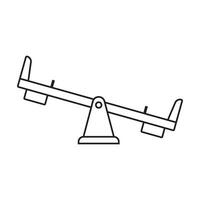 see saw icon vector