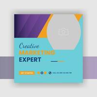 Digital marketing and corporate social media post template or Web banner vector