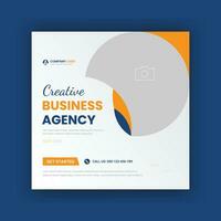 Digital marketing and corporate social media post template or Web banner vector