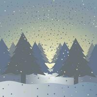 Enchanted Pine Forest in a Blanket of Snow vector