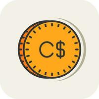 Canadian Dollar Vector Icon Design