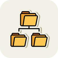 Folder Sharing Vector Icon Design