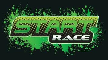 racing sticker ornament lettering vector