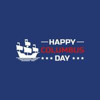 Happy columbus day vector design template