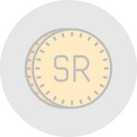 Saudi riyal Vector Icon Design