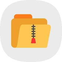 Zip Folder Vector Icon Design