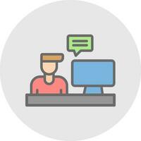Blogger Vector Icon Design