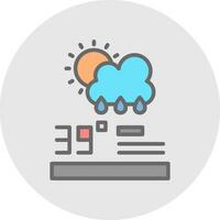 pronóstico analítica vector icono diseño