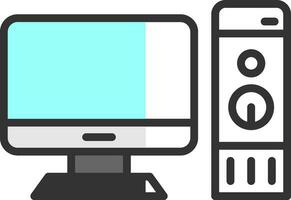 Desktop Computer Vector Icon Design