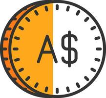 Australian Dollar Vector Icon Design