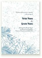 Tropical leaves sketch outline textured background wedding invitation vector