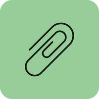 Paper Clip Vector Icon Design