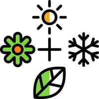 Seasons Vector Icon Design