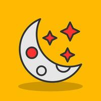 diseño de icono de vector de luna