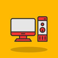 Desktop Computer Vector Icon Design