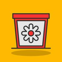 Plant Pot Vector Icon Design