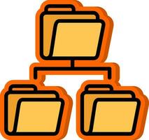 Folder Sharing Vector Icon Design