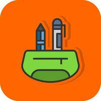 Pencil Case Vector Icon Design