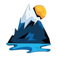 Trendy Mountain Sunrise vector