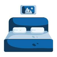 Trendy Hotel Bed vector