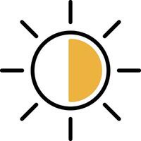 diseño de icono de vector de sol