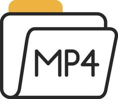 mp4 vector icono diseño