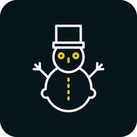 Snowman Vector Icon Design