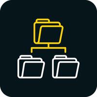 Folder Sharing Vector Icon Design