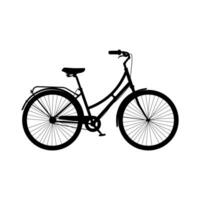 Bicycle vector illustration. Vintage bicycle silhouette vector image.