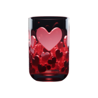 Puzzled Heart Cocktail Glasses ai generative png