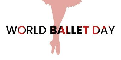 World Ballet Day on 1st October. Ballet dance conceptual illustration. vector