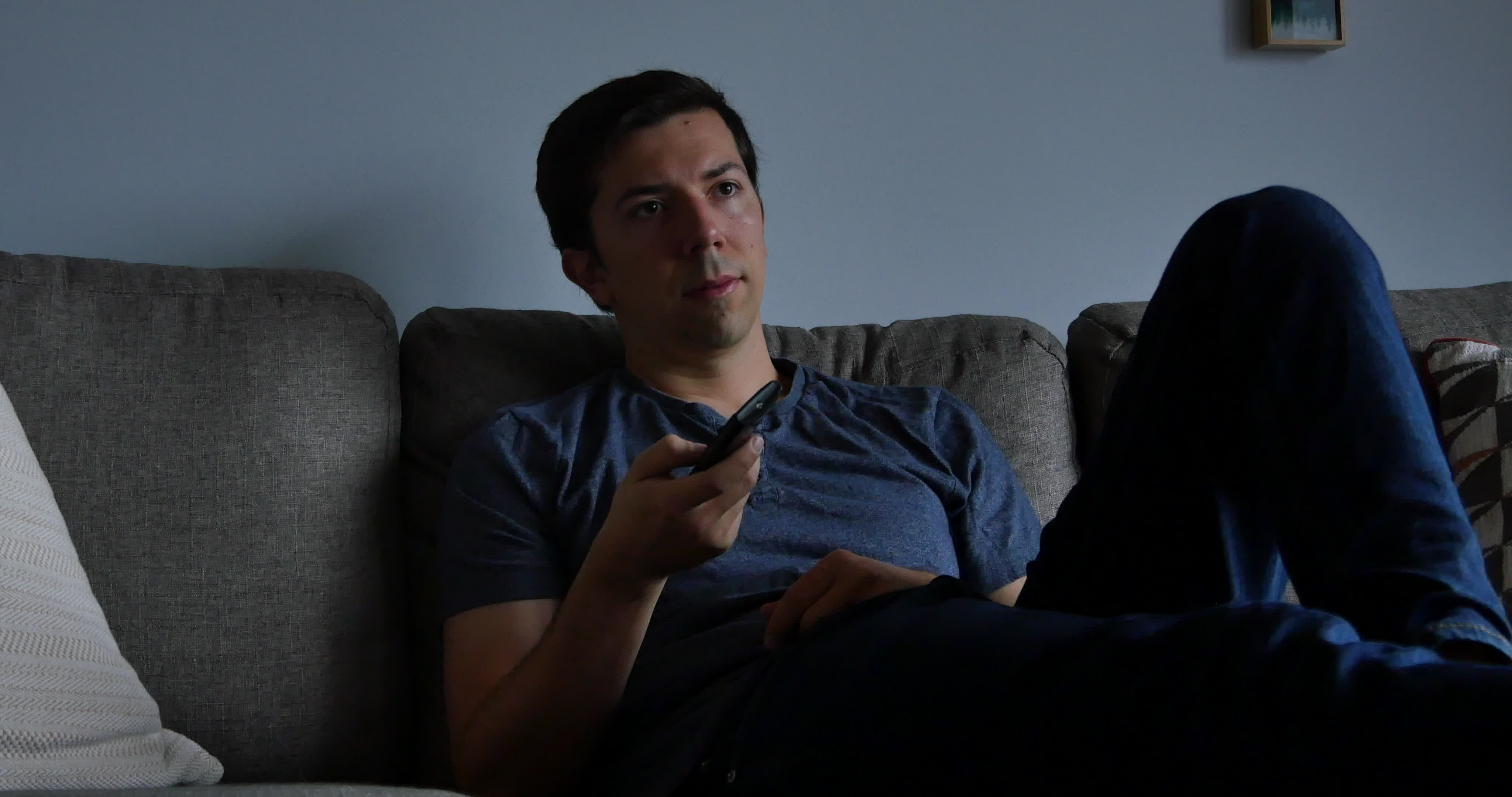 Man Being Couch Potato 29471525 Stock Video at Vecteezy