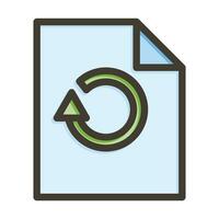 Backup File Vector Thick Line Filled Colors Icon For Personal And Commercial Use.
