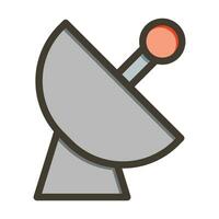 Satellite Dish Vector Thick Line Filled Colors Icon For Personal And Commercial Use.