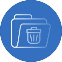 Delete Folder Vector Icon Design