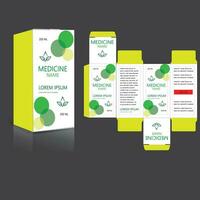 Medicine package design with template vector