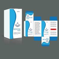 Medicine package design with template vector