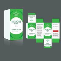 Medicine package design with template vector