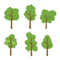 Tree vector collection of six