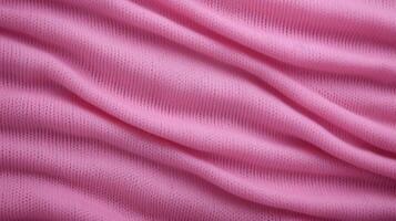 Generative AI, knitted pink sweater texture closeup, magenta or light pink abstract background photo