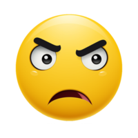 emoji enojado cara androide emoticon ai generativo png