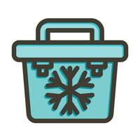 Portable Fridge Vector Thick Line Filled Colors Icon For Personal And Commercial Use.